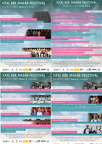 A XXXI. Kék Madár Fesztivál részletes programja